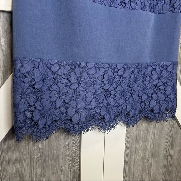 141. ANNE KLEIN Women's Eton Blue Lace Inset Trim Sheath Dress 16 - Picture 7 of 7